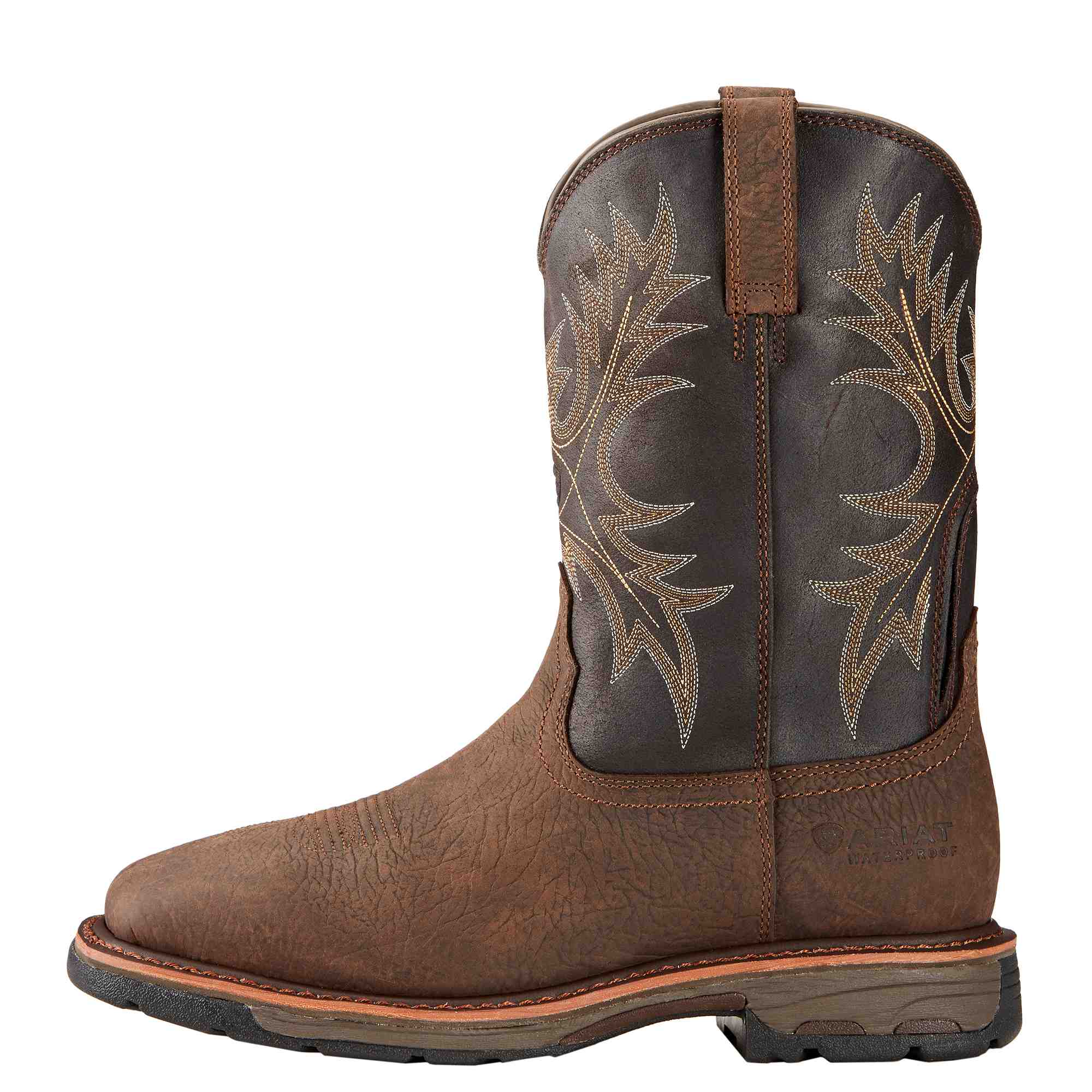 ARIAT INTERNATIONAL, INC. Boots Ariat Men's WorkHog H20 Bruin Brown Waterproof Work Boots 10017436