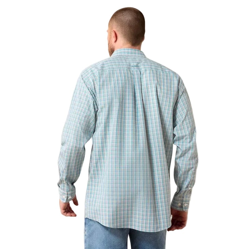 ARIAT Shirts Ariat Men's Angel Blue Plaid Wrinkle Free Antonio Western Shirt 10071028