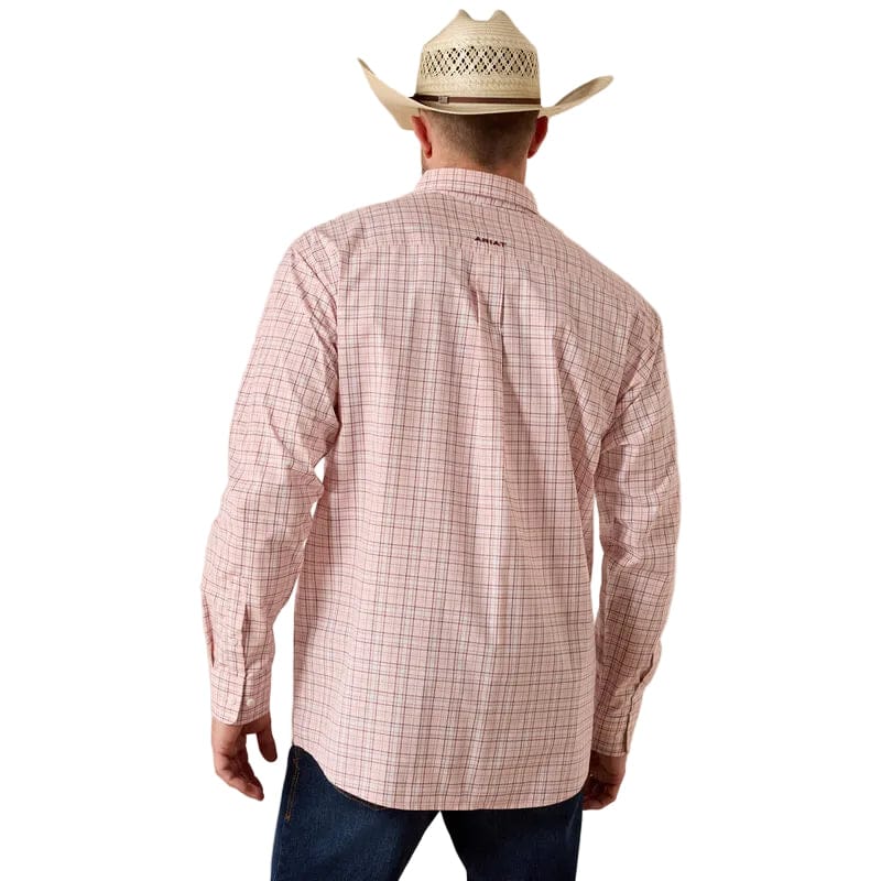 ARIAT Shirts Ariat Men's Peach Plaid Pro Series Theoden Classic Western Shirt 10071584