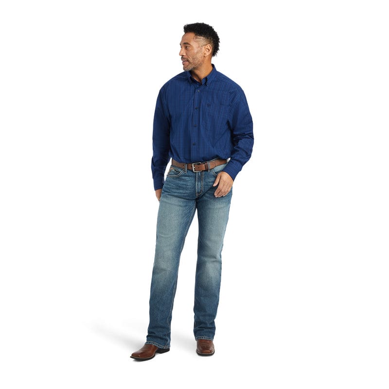 ARIAT Shirts Ariat Men's Pro Series Gidion Peacoat Classic Fit Long Sleeve Shirt 10042375