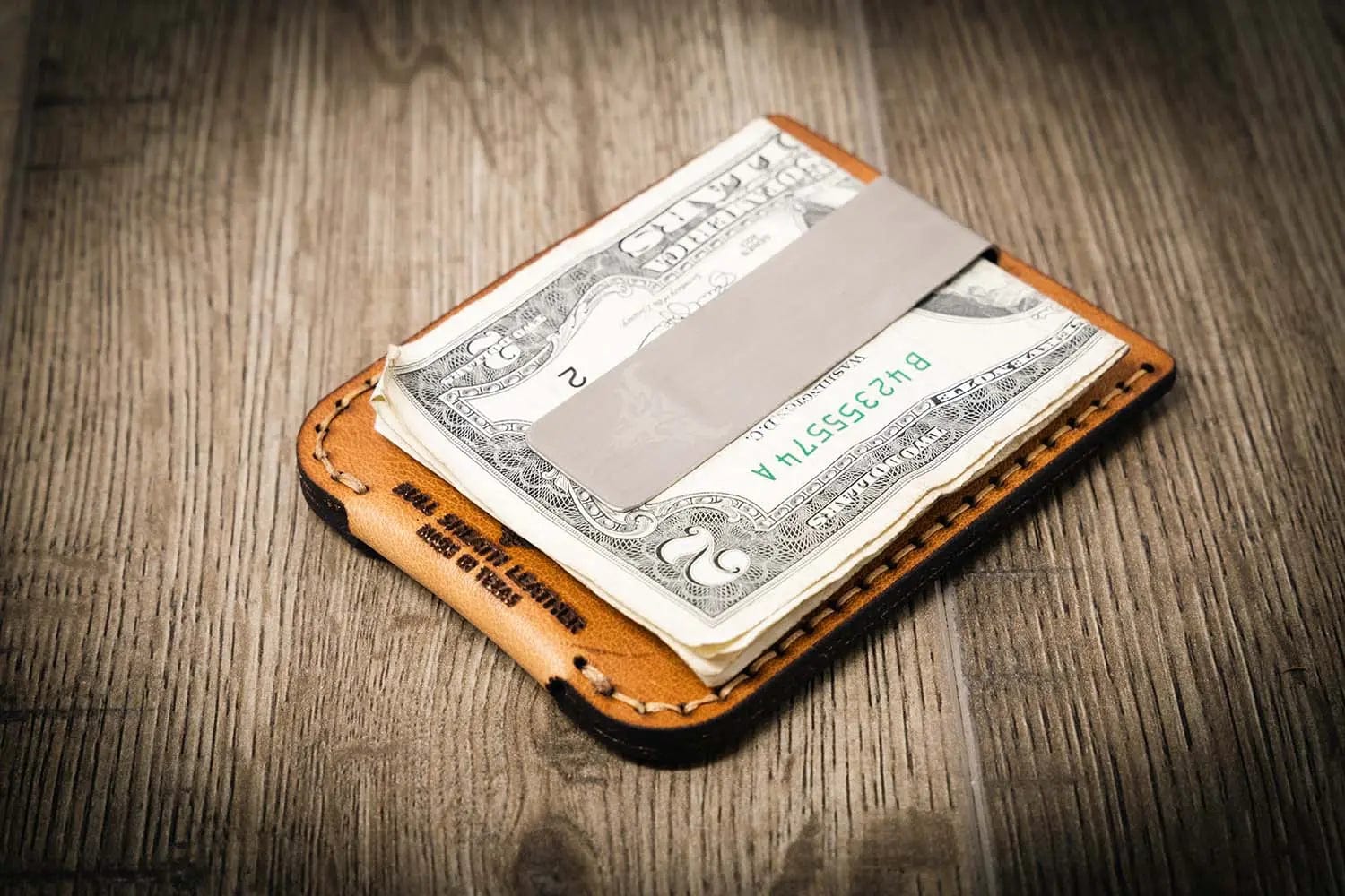 Bull Sheath Leather The Keller Money Clip