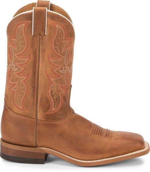 Justin Boots Boots Justin Men's Bent Rail Austin Distressed Cognac Cowboy Boots BR735