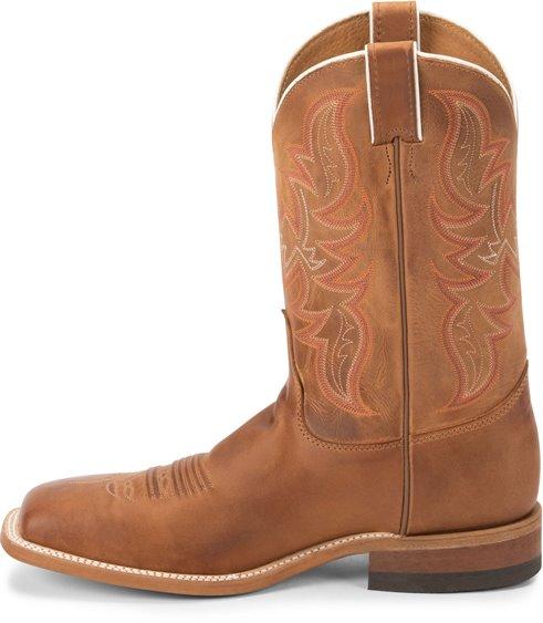 Justin Boots Boots Justin Men's Bent Rail Austin Distressed Cognac Cowboy Boots BR735