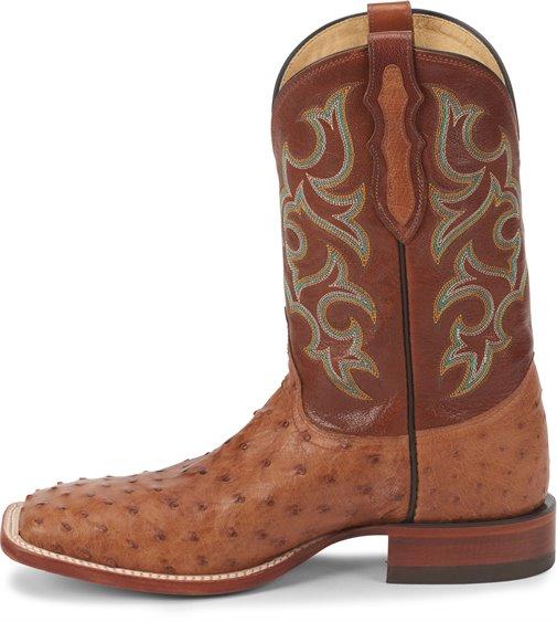 Justin Boots Boots Justin Men's Exotic Truman Cognac Full Quill Ostrich Cowboy Boots 8516
