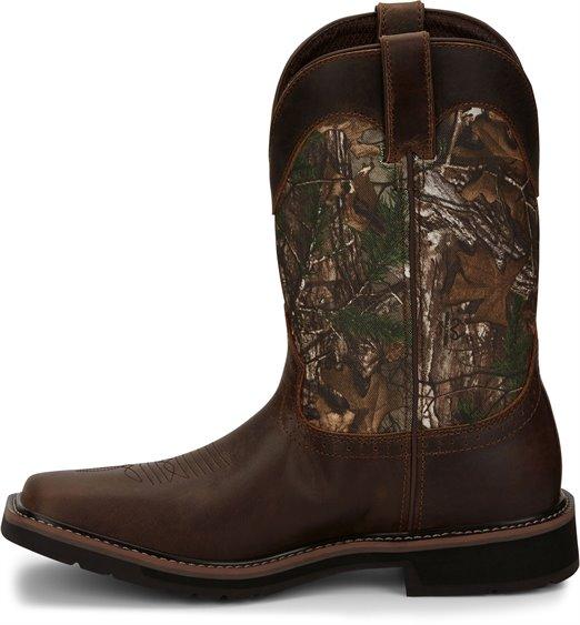 Justin Boots Boots Justin Men's Stampede Trekker Camo Waterproof Pull-On Work Boots SE4676