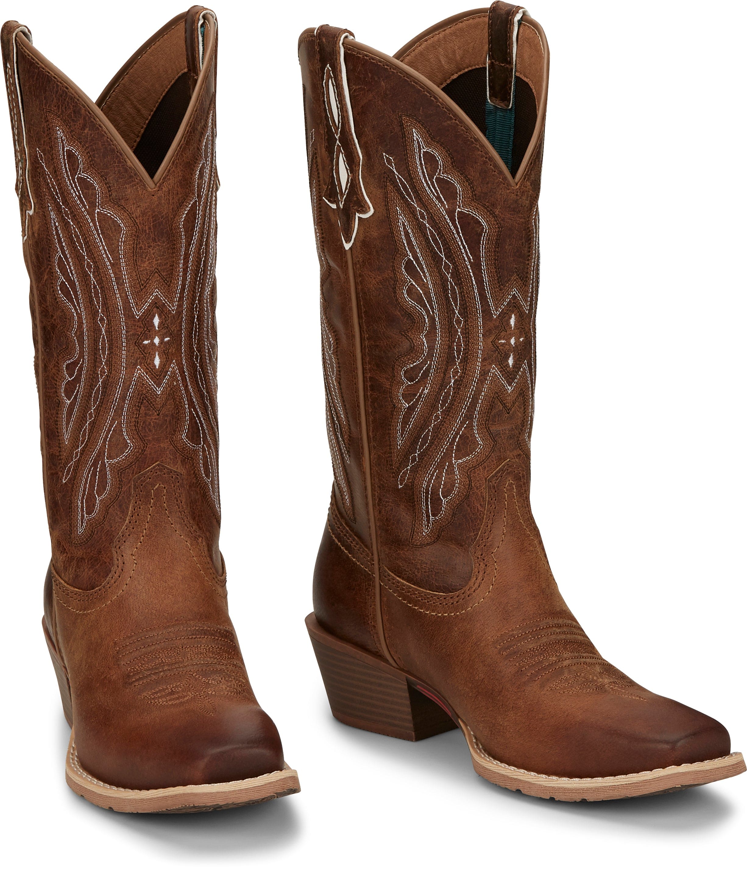 JUSTIN BOOTS Boots Justin Women's Rein Waxy Tan Leather Cowgirl Boots L2962