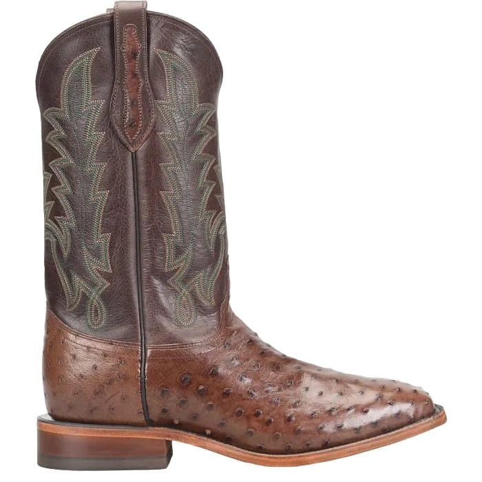 JUSTIN Boots Justin Men's Kango Tobac Brown Rancher Ostrich Exotic Cowboy Boots GR5334