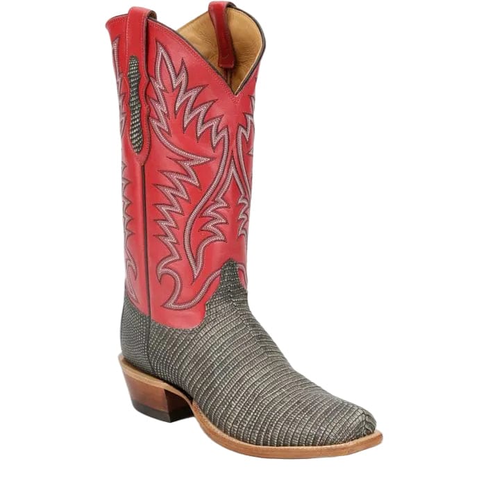 JUSTIN Boots Justin Men's Vintage Ivory Grey Kimble Ring Lizard Exotic Boots JE8317
