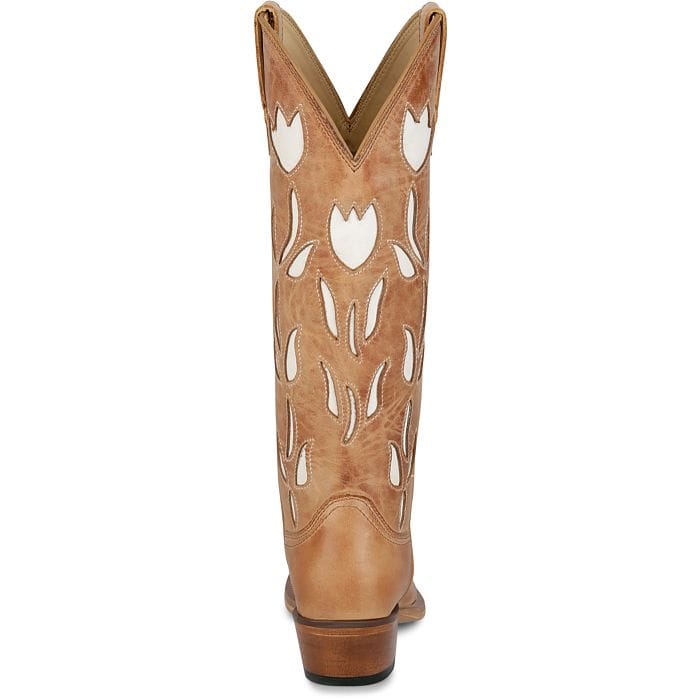 JUSTIN Boots Justin Women's Antique Tan May Floral Inlay Western Boots VN4456