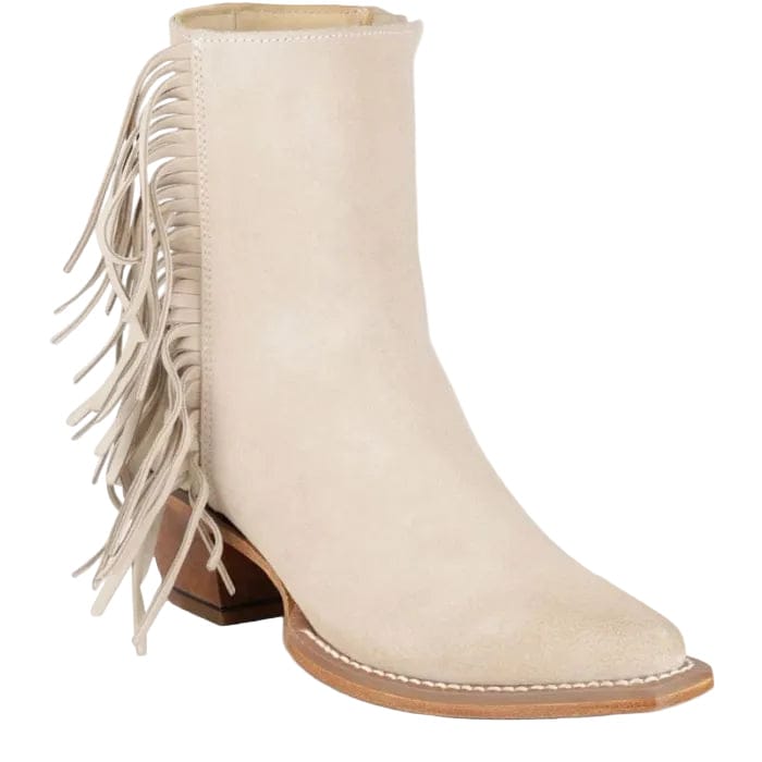 JUSTIN Boots Justin Women's Bev Bone Ivory Suede 7" Booties VN4427