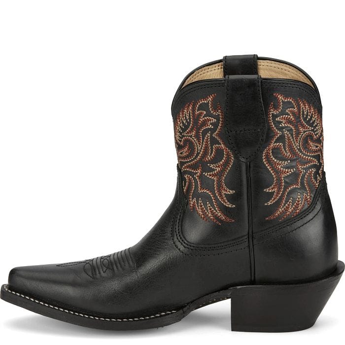 JUSTIN Boots Justin Women's Coal Black Isabella 7" Western Booties VN4422