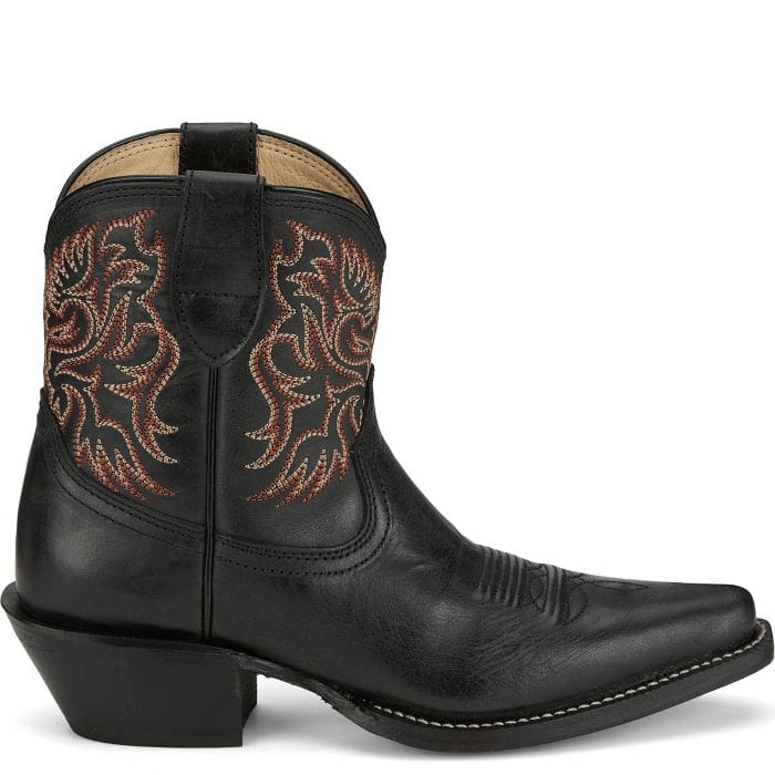 JUSTIN Boots Justin Women's Coal Black Isabella 7" Western Booties VN4422