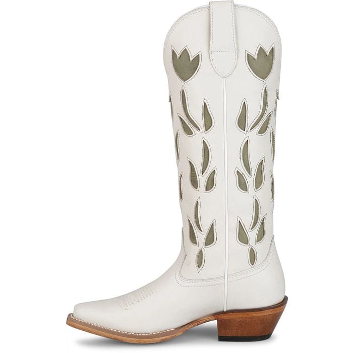 JUSTIN Boots Justin Women's Vintage White May Floral Inlay Western Boots VN4457