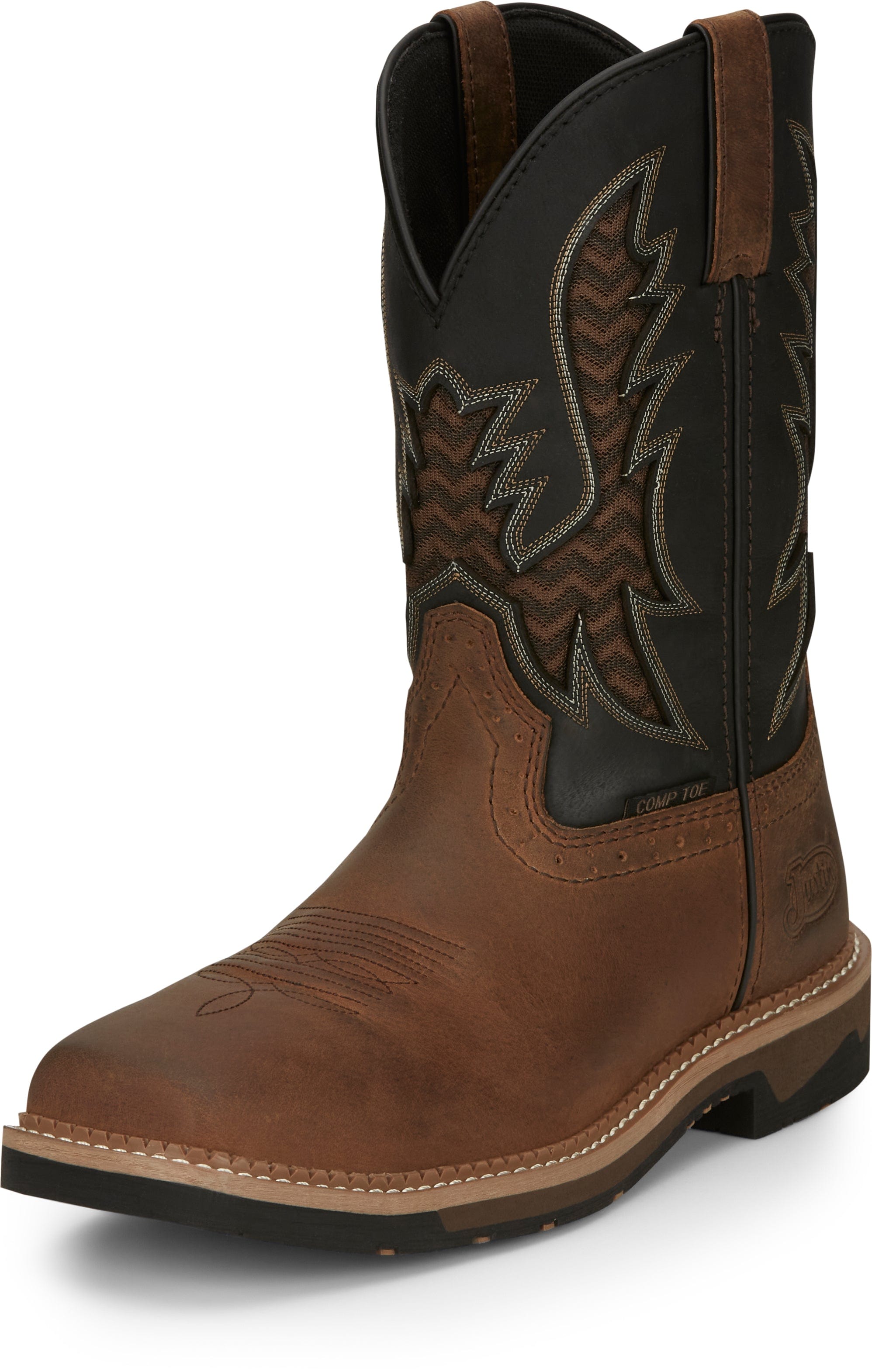 Justin Work Boots Justin Men's Bolt Brown Nano Comp Toe Work Boots SE4113