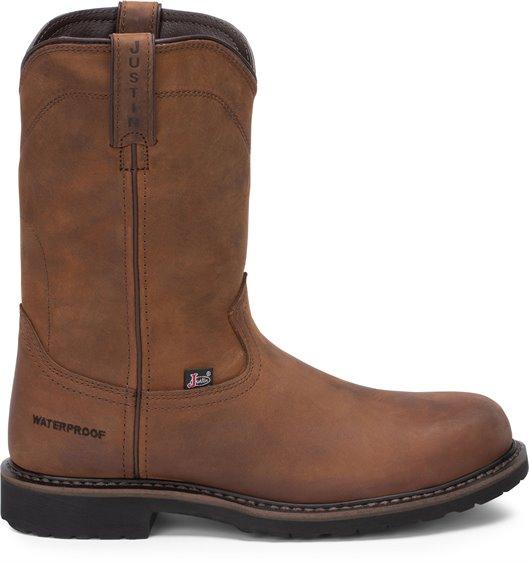 Justin Work Boots Justin Men's Drywall Pull-On Steel Toe Waterproof Work Boots - SE4961