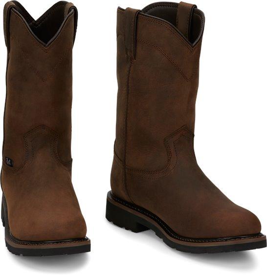 Justin Work Boots Justin Men's Drywall Whiskey Brown Waterproof Work Boots SE4960