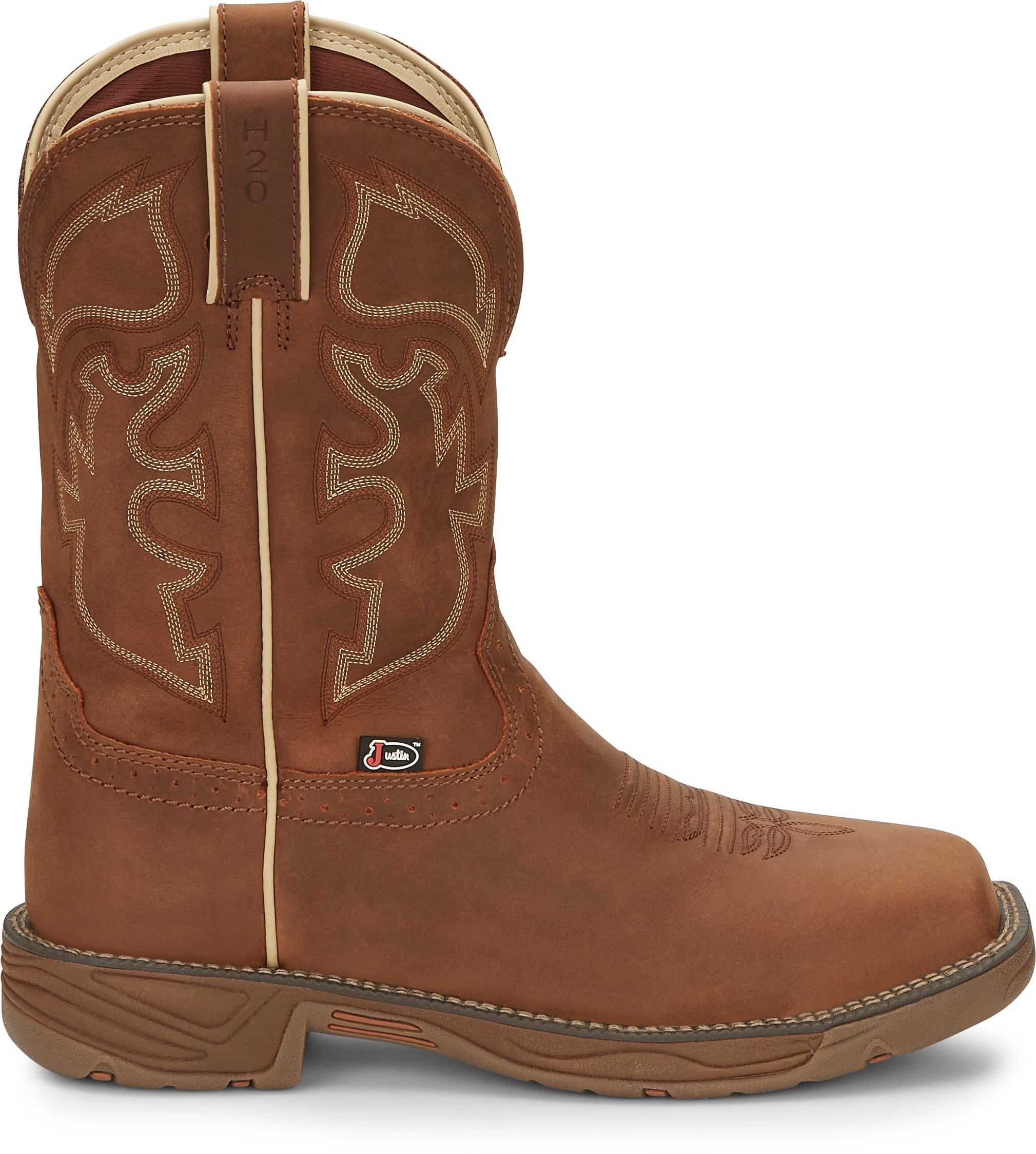 Justin Work Boots Justin Men’s Stampede Rush Saddle Tan Work Boots – WK4330