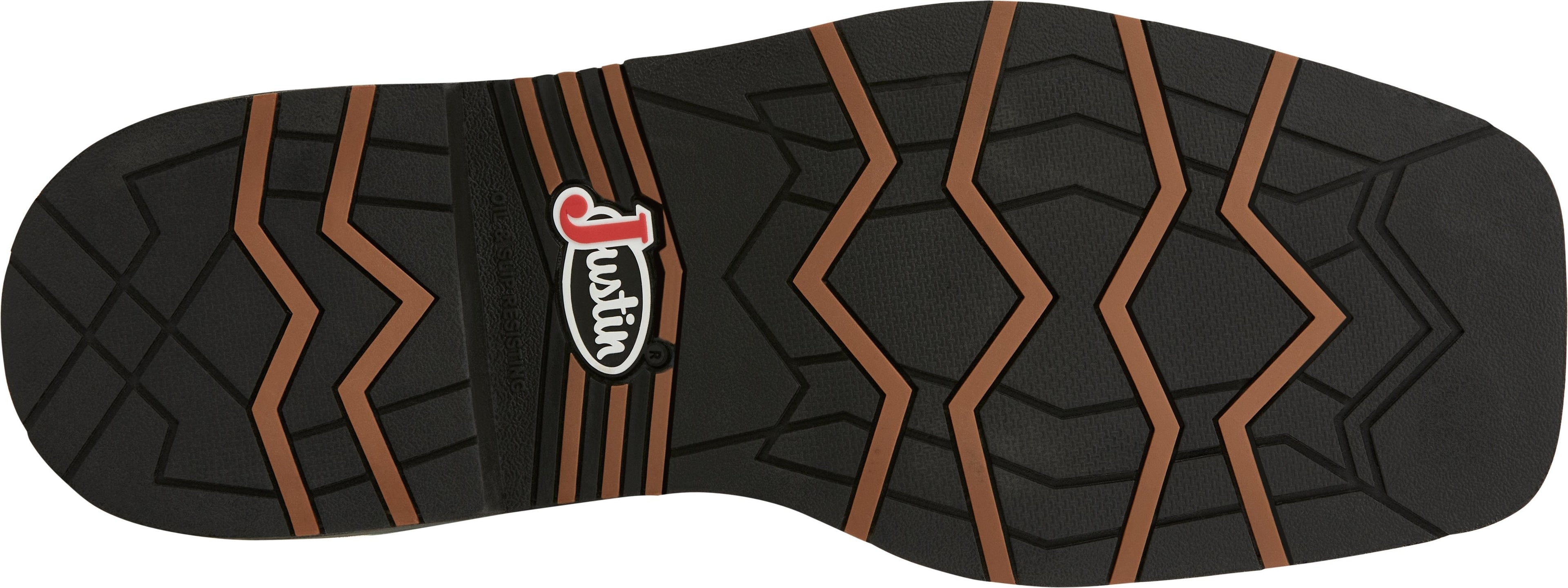 Justin Work Boots Justin Stampede Bolt Light Brown Square Composite Toe Men's Western Work Boot - SE4103