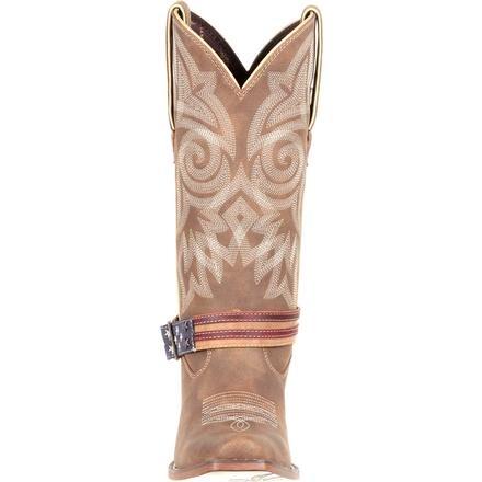 M&F WESTERN Boots Durango Women's Crush Flag Accessory Brown Snip Toe Cowgirl Boots - DRD0208