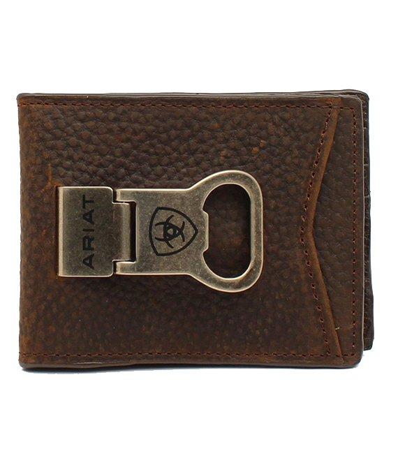 M&F WESTERN Wallet Ariat Men's Rowdy Brown Bifold Money Clip Wallet A35119282