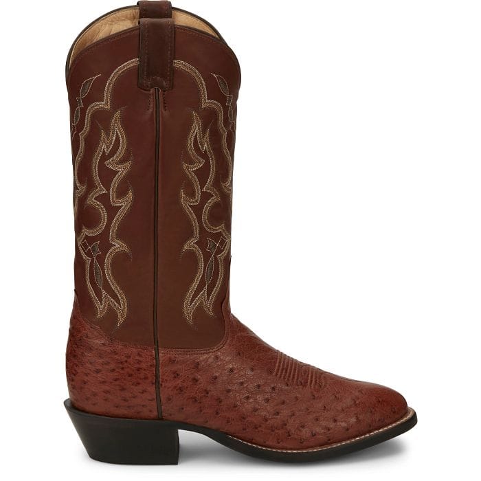 TONY LAMA Boots Tony Lama Men's Brandy Tiberius Smooth Ostrich Exotic Boots O6081