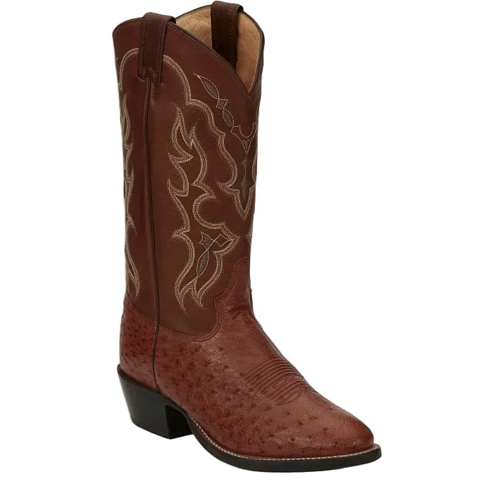 TONY LAMA Boots Tony Lama Men's Brandy Tiberius Smooth Ostrich Exotic Boots O6081