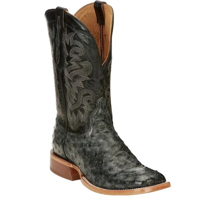 TONY LAMA Boots Tony Lama Men's Grey Moore Full Quill Ostrich Exotic Western Boots TL5355