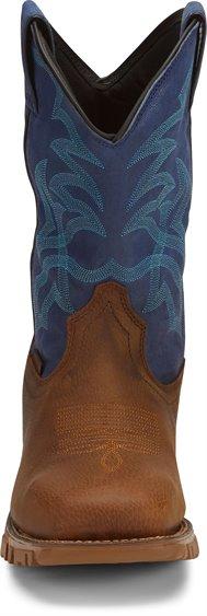 TONY LAMA Boots Tony Lama Men's Roustabout Blue/Tan Steel Toe Waterproof Work Boots TW5010