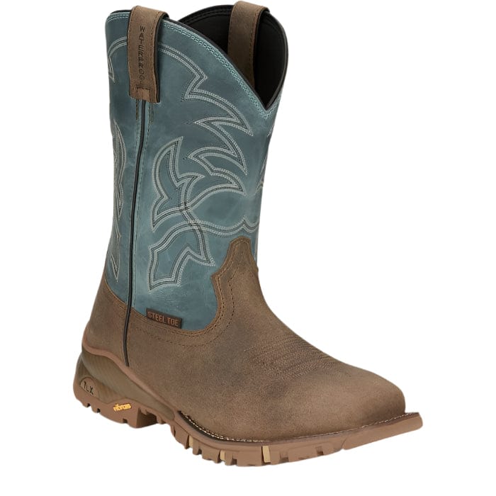 TONY LAMA Boots Tony Lama Men's Roustabout Tan Gaucho Steel Toe Waterproof Boot TW5008