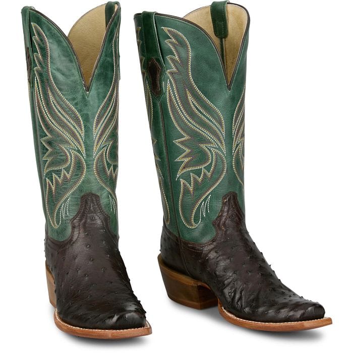 TONY LAMA Boots Tony Lama Women's Chocolate Brown Zaire Full Quill Ostrich Exotic Boots SA6114