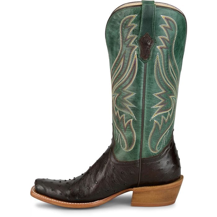 TONY LAMA Boots Tony Lama Women's Chocolate Brown Zaire Full Quill Ostrich Exotic Boots SA6114