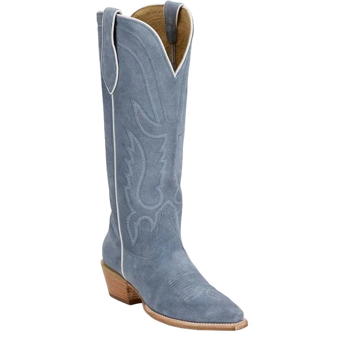 TONY LAMA Boots Tony Lama Women's Cornflower Blue Liz Suede Western Boots DR4261