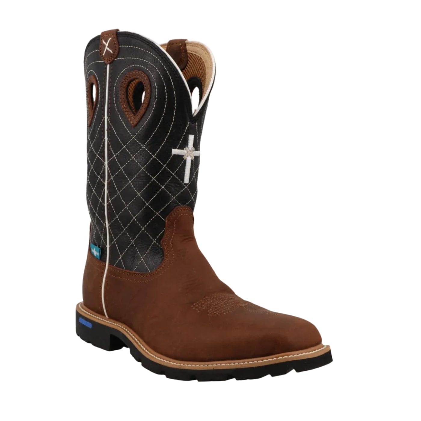 TWISTED X BOOTS Boots Twisted X Men's Clay & Black Tech X Waterproof Western Work Boot MXTPW01