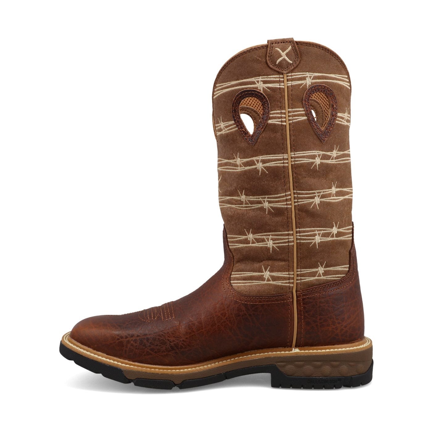 TWISTED X BOOTS Boots Twisted X Men's Rustic Brown & Lion Tan Western Work Boot MXB0010