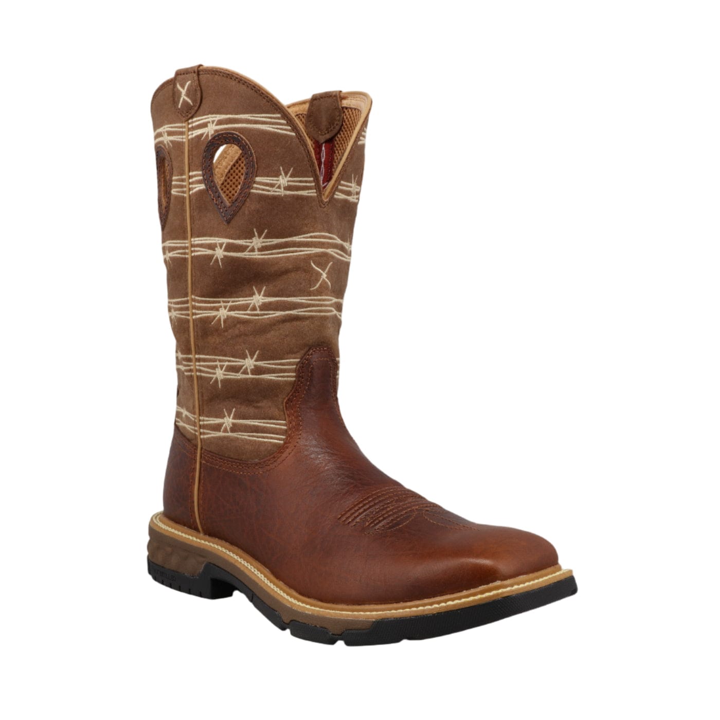 TWISTED X BOOTS Boots Twisted X Men's Rustic Brown & Lion Tan Western Work Boot MXB0010