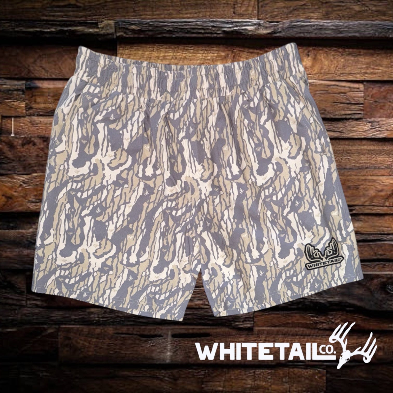 Whitetail Company Whitetail Co. Hunt Camp Shorts Faded Old Tree Bark