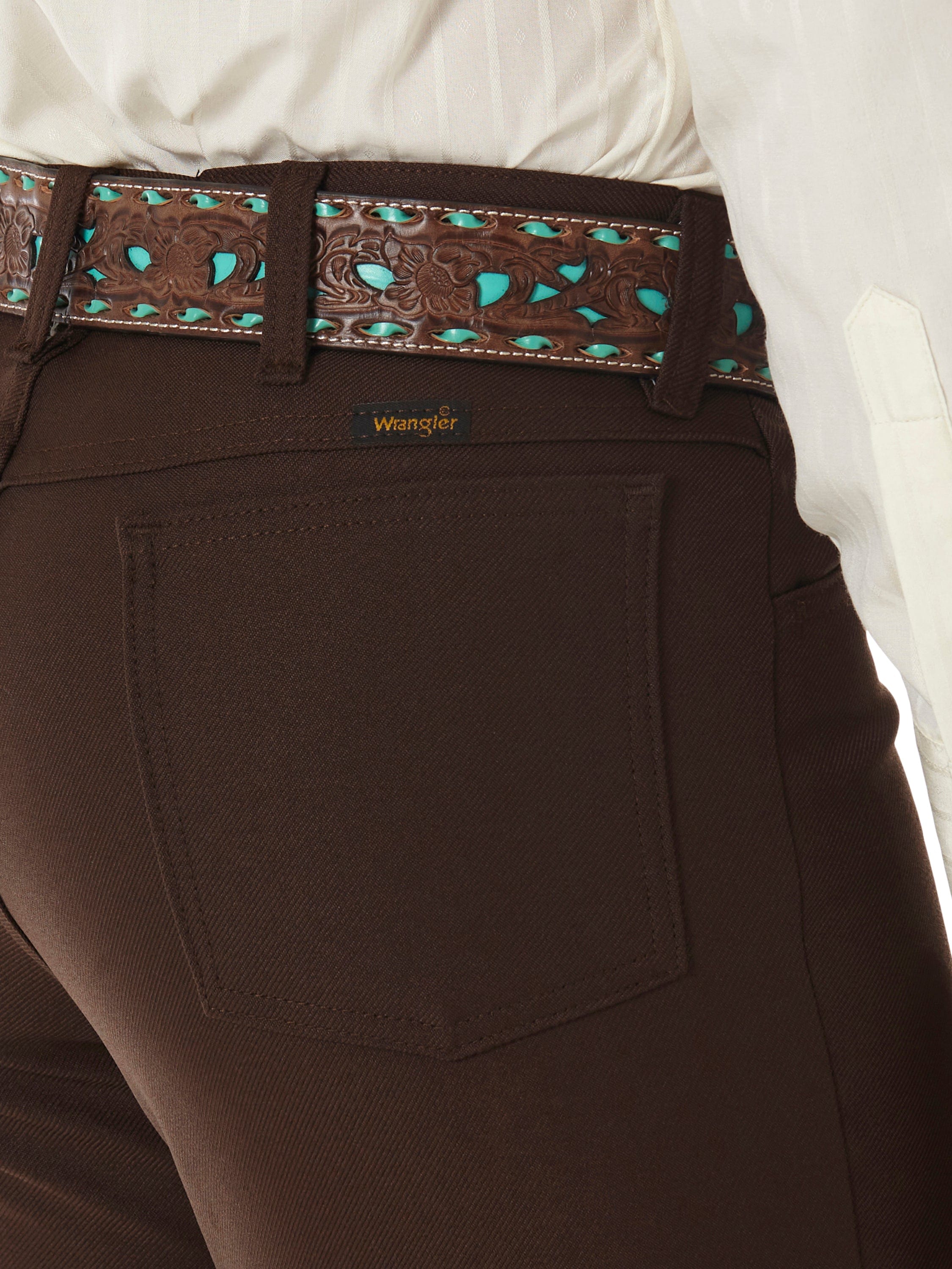 WRANGLER JEANS Jeans Wrangler Men's Wrancher® Brown Dress Jeans 00082BN