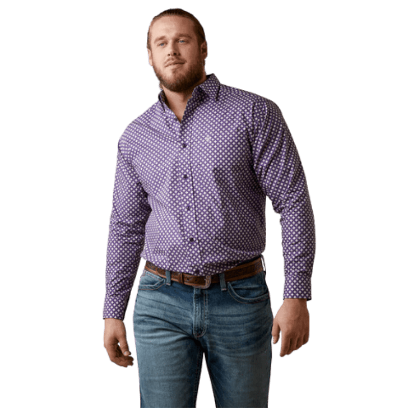 ARIAT INTERNATIONAL, INC. Shirts Ariat Men's Misael Floral Print Classic Fit Long Sleeve Button Down Western Shirt 10044985