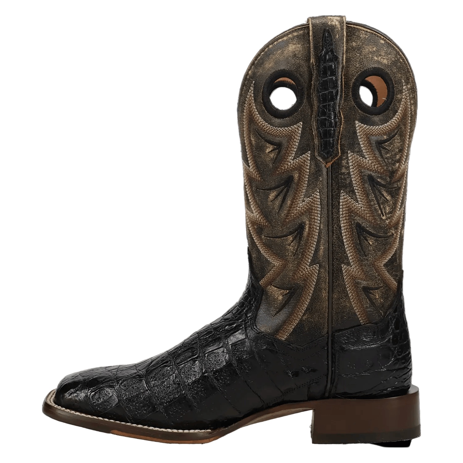 DAN POST Boots Dan Post Men's Black Marsh Caiman Exotic Western Boots DP5240