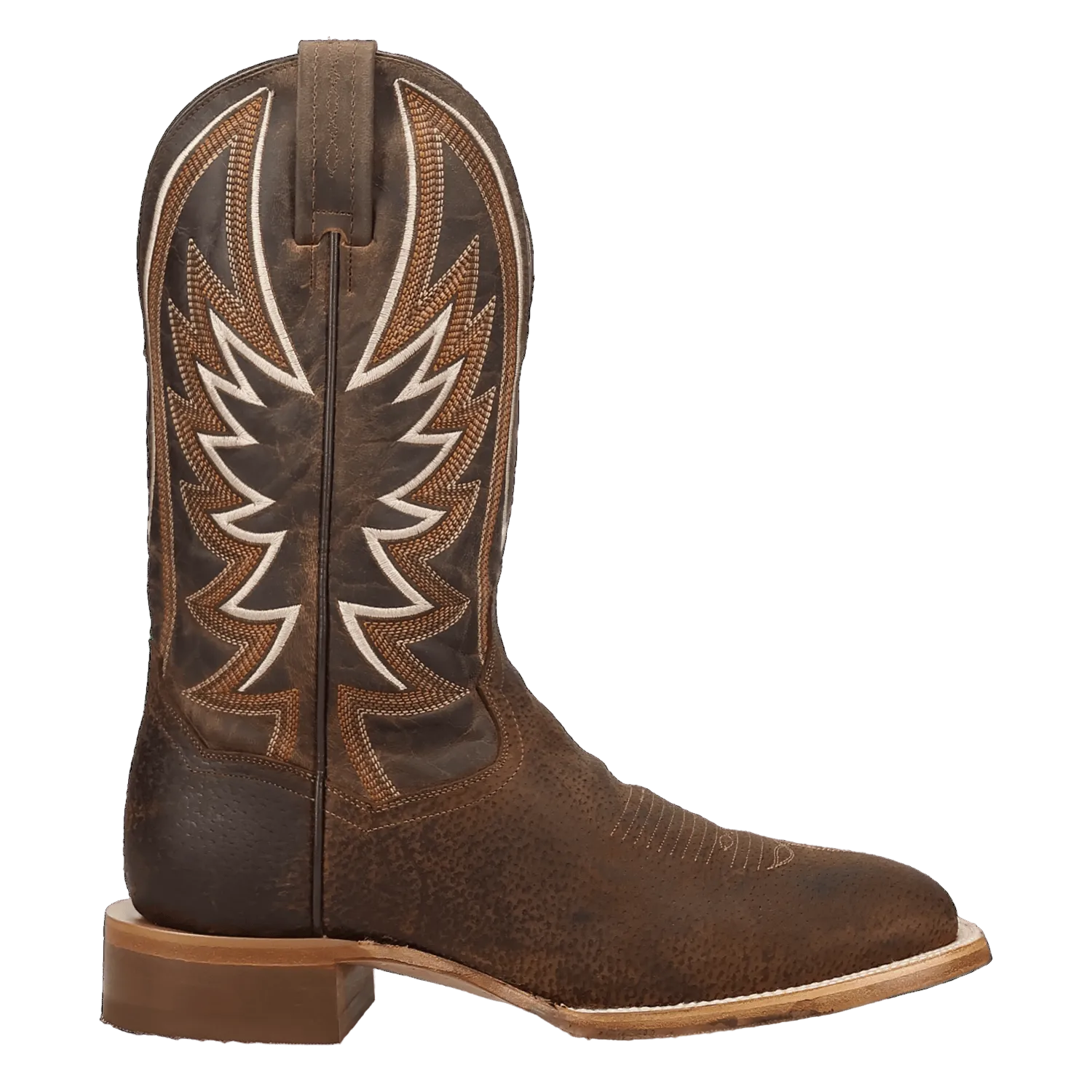 DAN POST Boots Dan Post Men's Rust Brown Boar's Run Western Exotic Boots DP5242