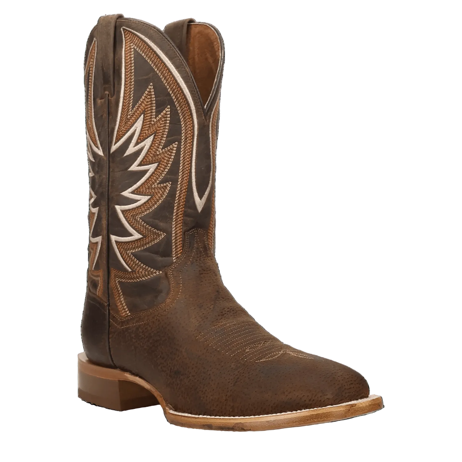 DAN POST Boots Dan Post Men's Rust Brown Boar's Run Western Exotic Boots DP5242