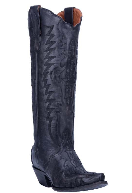 Dan Post Boots Dan Post Women's Hallie Black Distressed Leather Western Boots DP4027