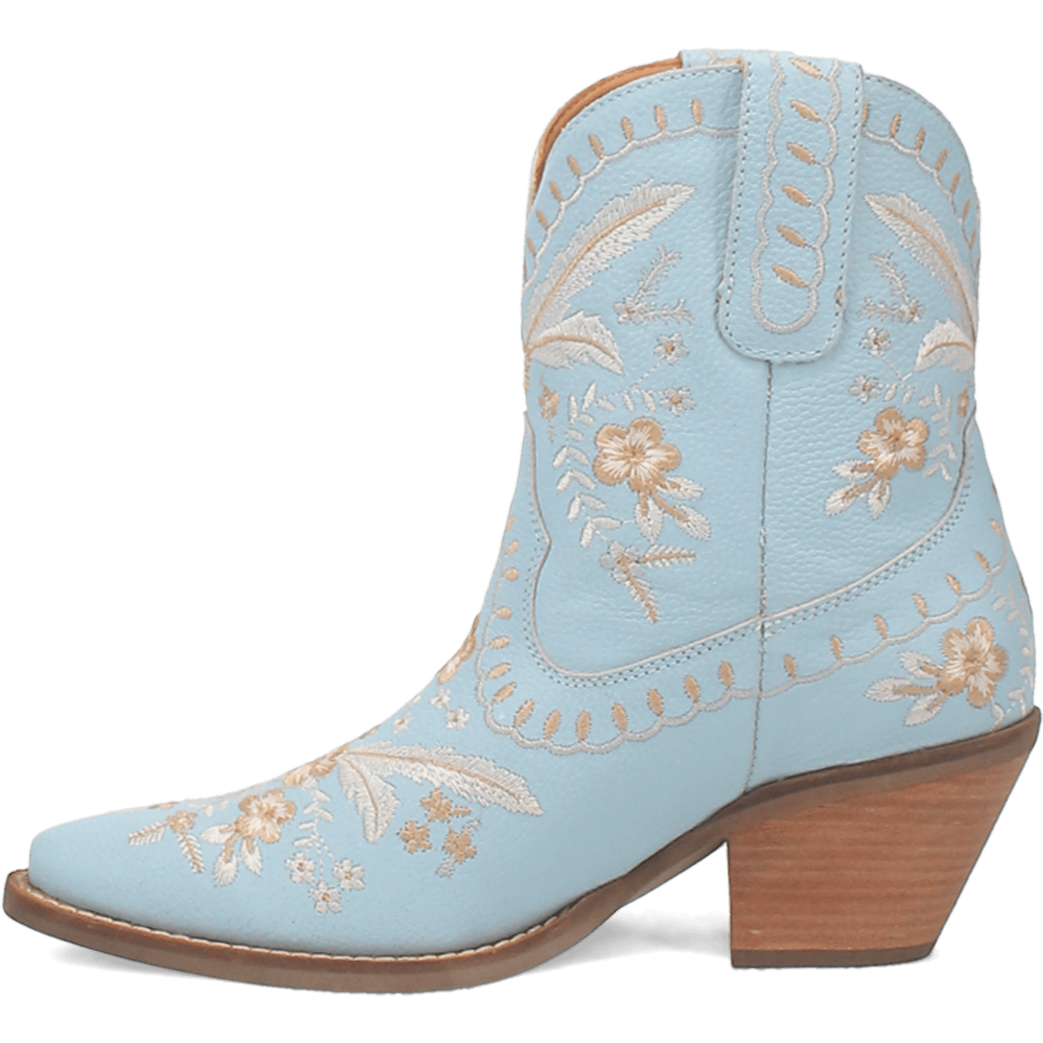 DINGO Boots Dingo Women’s Primrose Blue Floral Ankle Western Booties DI 748