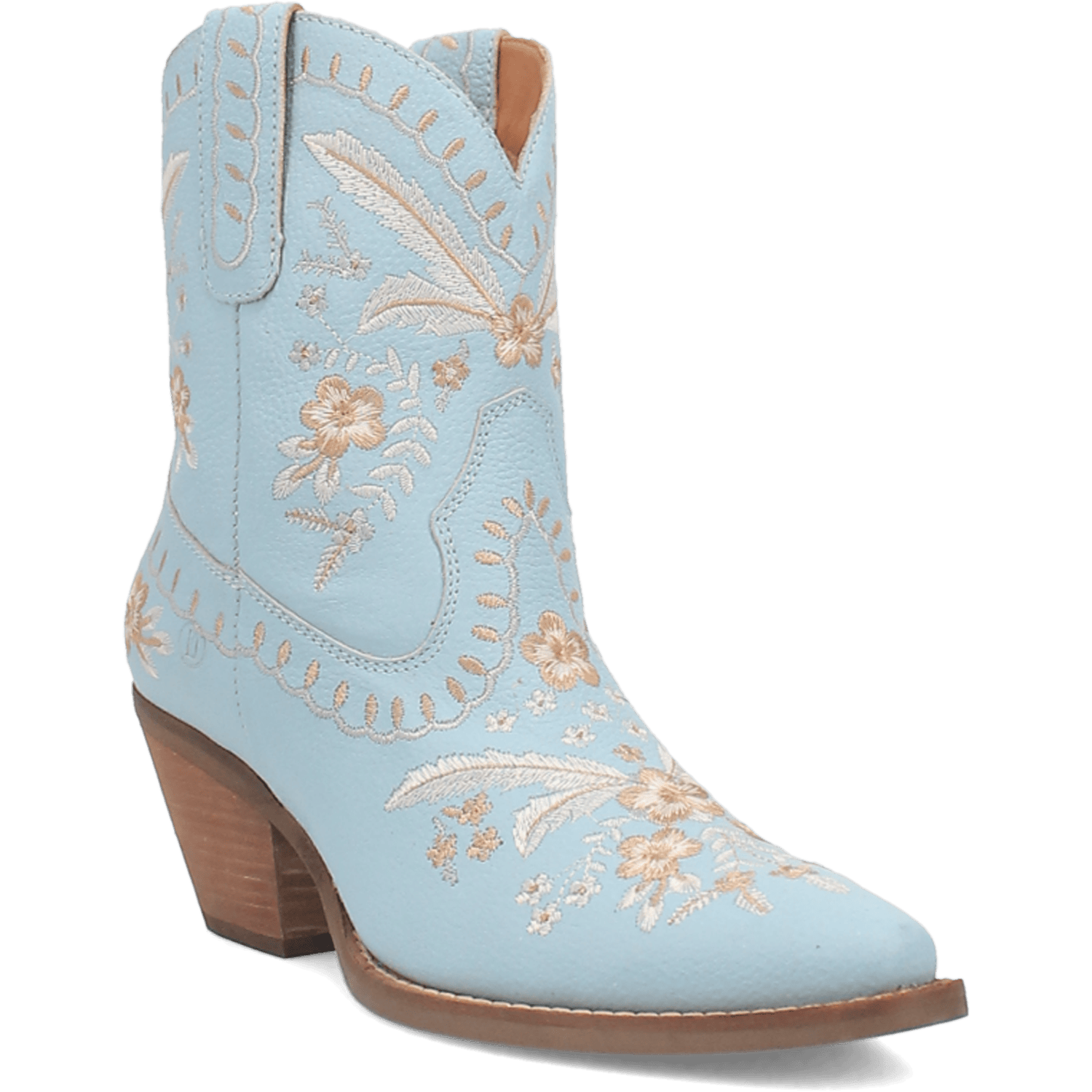 DINGO Boots Dingo Women’s Primrose Blue Floral Ankle Western Booties DI 748