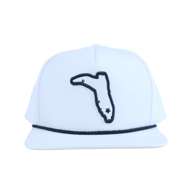 FLORIDA CRACKER TRADING Hats - Fashion - Ball Cap& - Visor FLATBILL WHITE/WHITE
