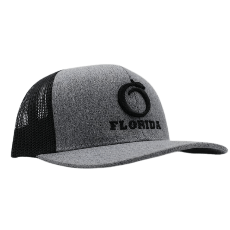 FLORIDA HERITAGE Hats Florida Heritage Men's Black Logo/Heather Grey Snapback Ball Cap