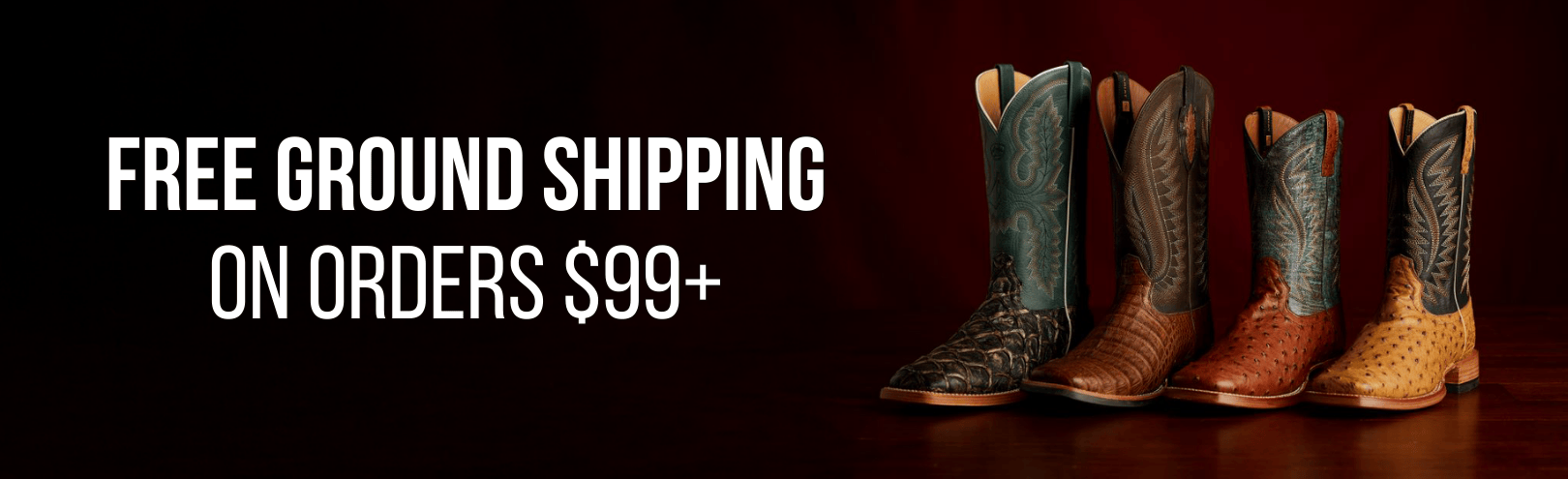 Free Ground Shipping on orders over 99 dollars.