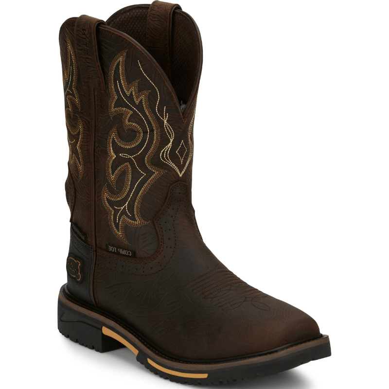 Justin Work Boots Justin Men's Joist Rustic Waterproof Comp Toe Work Boots SE4625