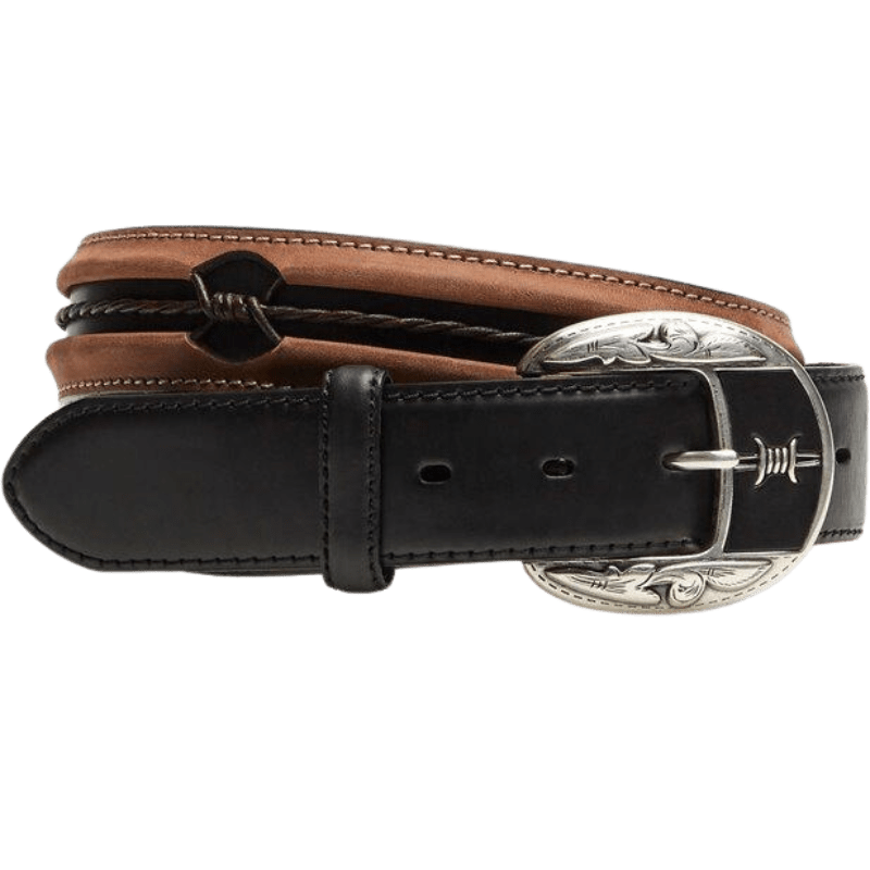 M&F WESTERN Belts Justin Men's Black/Copper Fenced in Belt - C10813