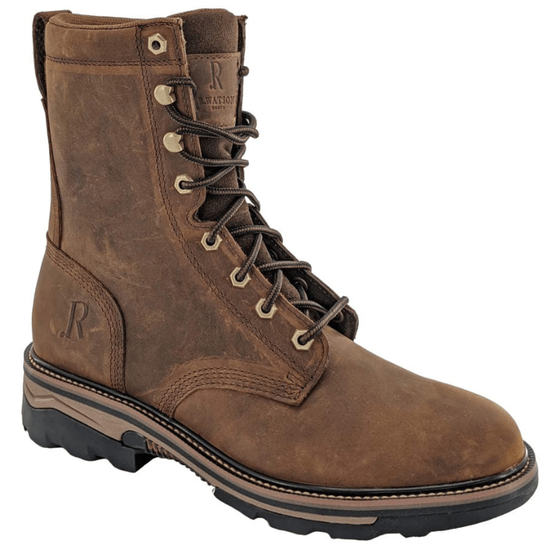 R WATSON BOOTS Boots R. Watson Men's Peanut Lace Up Waterproof Work Boots RW1020-WP